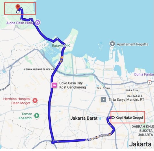 Panduan titik jemput Kopi Nako Grogol - gambar 2